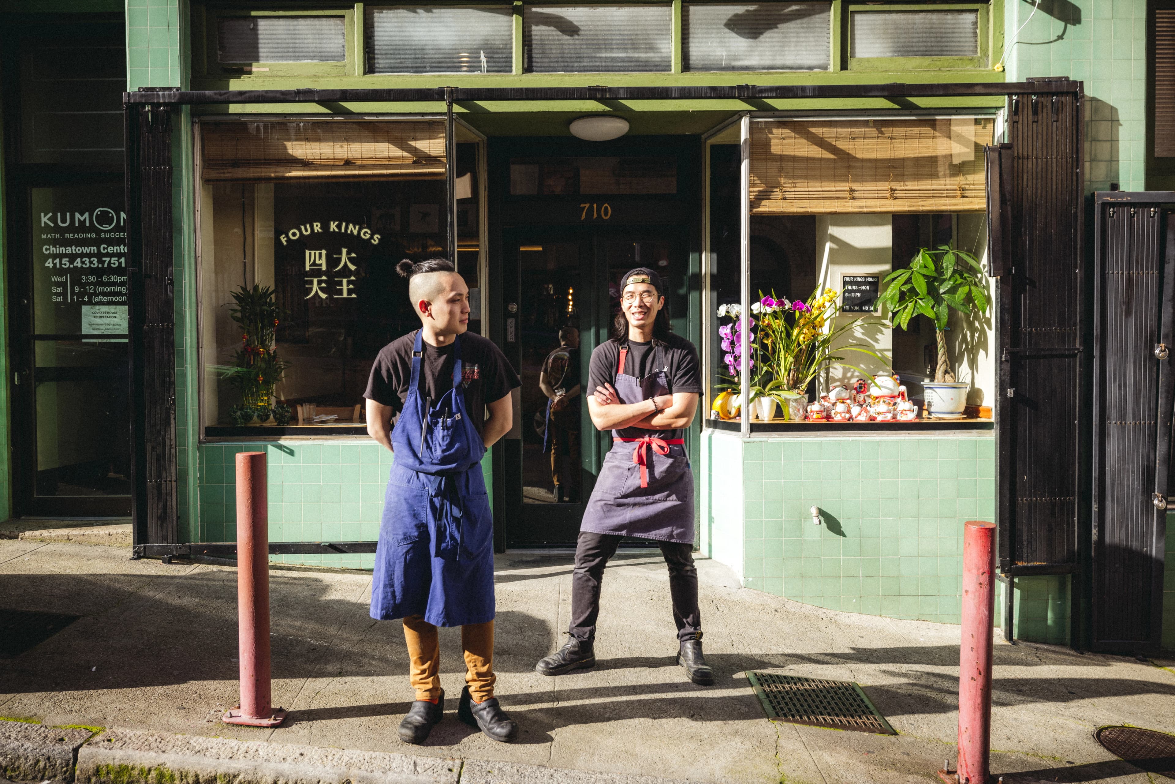 Four Kings chefs in the restaurant